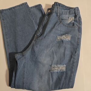 SHEIN Light Blue Denim Shorts